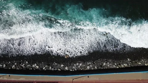 Blue sea waves Stock Footage 148678527