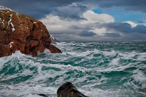 The blue sea waves... Stock Photos