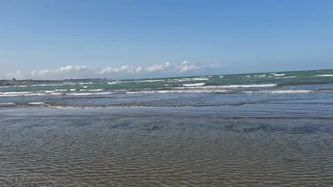 Blue Sea Waves on Sandy Beach 2 Stock Footage 219196210