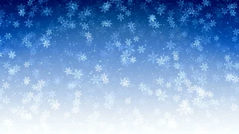 Blue seamless Abstract background with flying snow and snowflakes. Looped motion Stock Footage 96362637