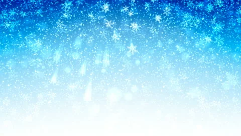 Blue seamless Abstract background with flying snow and snowflakes. Looped motion Video stock 96362954
