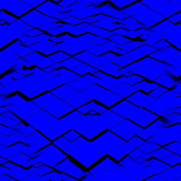 Blue seamless abstraction with moving square elements, cold light and shadow Stock Illustration