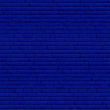 Blue Seamless Brick Background Stock Illustration