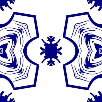 Blue seamless geometric pattern Stock Illustration