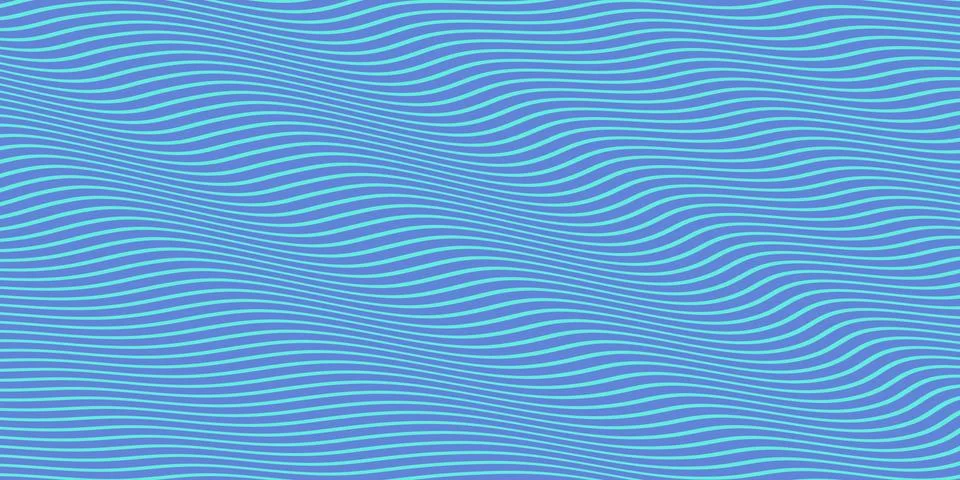 Blue Seamless Hypnotic Waves Background. Stylish Colorful Ripples Texture. Dy Stock Illustration