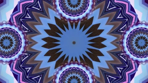 Blue Seamless Kaleidoscope Stock Footage 135852652