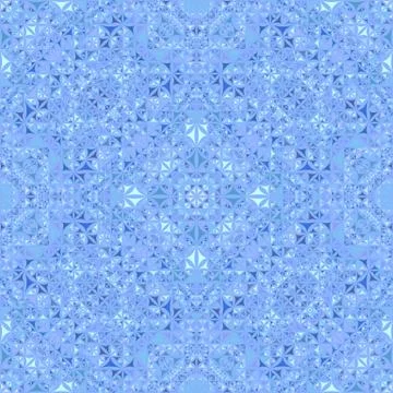 Blue seamless kaleidoscope pattern background Stock Illustration