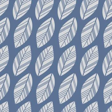 Blue seamless leaves Stock Illustration