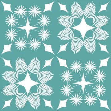 Blue seamless pattern for ceramic tiles in spanish portuguese retro style, bl Stockillustratie