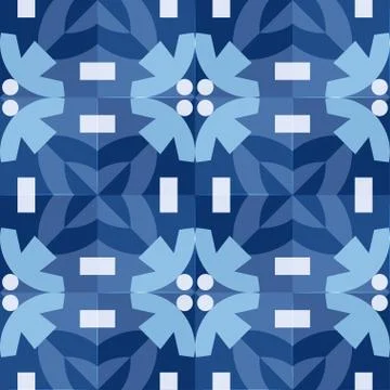 Blue seamless pattern Stock Illustration