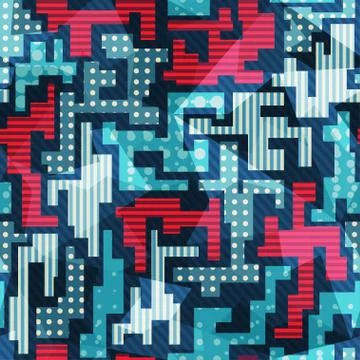 Blue seamless pattern Stock Illustration