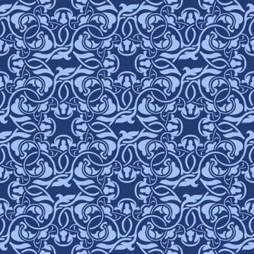 Blue seamless pattern Stock Illustration