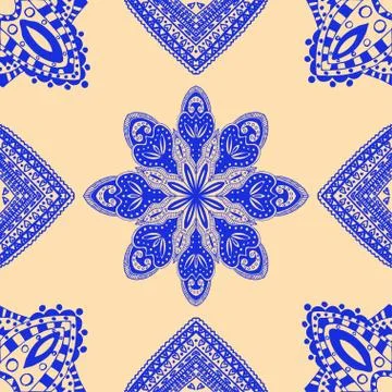Blue seamless pattern Illustrazione stock