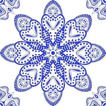Blue seamless pattern Stock Illustration