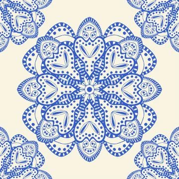 Blue seamless pattern Stock Illustration
