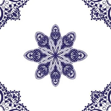 Blue seamless pattern Stock Illustration