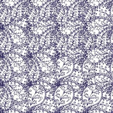 Blue seamless pattern Illustrazione stock