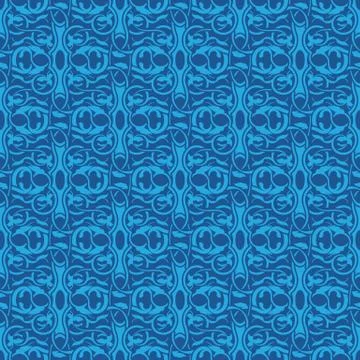Blue seamless pattern Stock Illustration