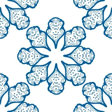 Blue seamless pattern. Illustrazione stock