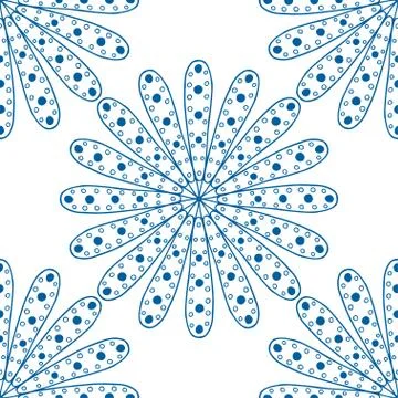 Blue seamless pattern. Stock Illustration
