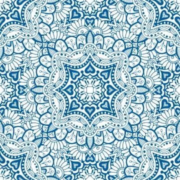 Blue seamless pattern. Illustrazione stock