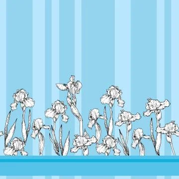 Blue seamless pattern Stock Illustration