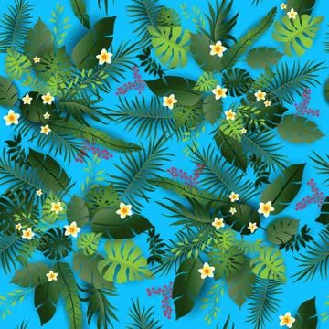 Blue Seamless pattern Stock Illustration