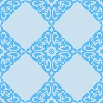 Blue seamless pattern with intricate organic pattern, illustration for textil Ilustración de archivo
