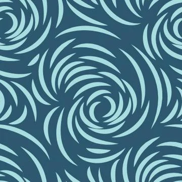 Blue seamless pattern of lines or brush strokes in the form of arcs. patterne Stock Illustration