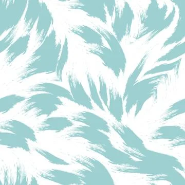 Blue Seamless Pattern of Smooth Lines of Paint Strokes Background for Decorating Stock Illustration