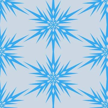 Blue seamless pattern with snowflake, christmas festive winter art snowflake  Stock Illustration