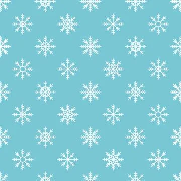 Blue seamless pattern with snowflakes Stock Illustration