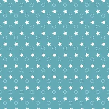 Blue seamless pattern with a star for decorating textiles and wrapping paper Stock Illustration