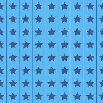 Blue seamless pattern with a star for decorating clothing and wrapping paper Illustrazione stock
