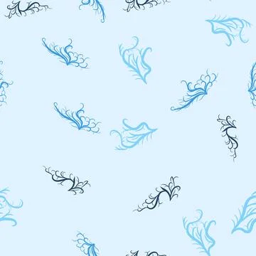 Blue Seamless pattern with starfish, corals, pearls and shells. Vector backgr 스톡 일러스트