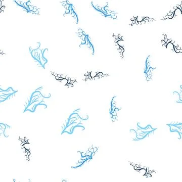 Blue Seamless pattern with starfish, corals, pearls and shells. Vector backgr Stock Illustration