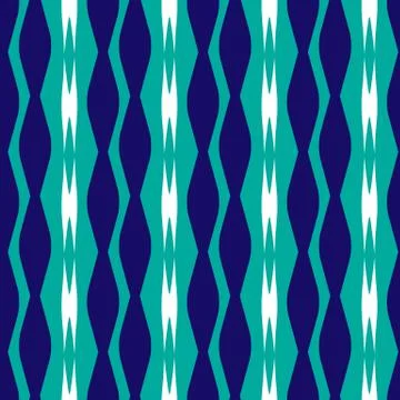 Blue seamless pattern with stripes of rhombuses Stock Illustration