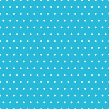 Blue seamless pattern with white dots Stock Illustration