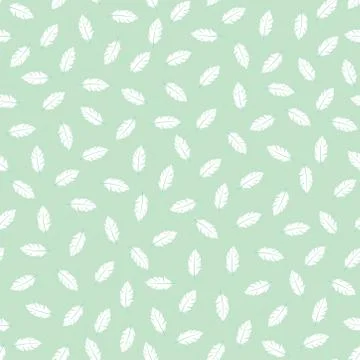 Blue seamless pattern with white feathers Stock Illustration