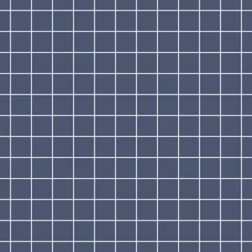 Blue seamless pattern with white grid lines Stock Illustration
