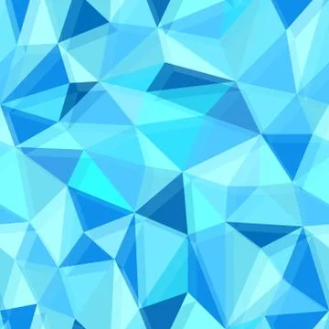 Blue seamless polygon pattern from triangles. Stock-Illustration