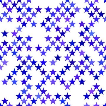 Blue seamless star pattern background - vector design Illustrazione stock