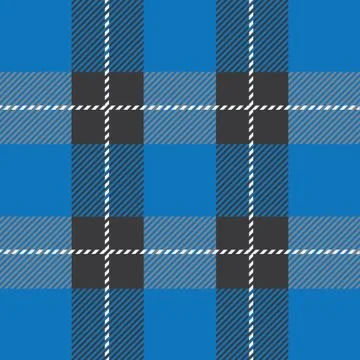 Blue seamless tartan plaid  pattern Stock Illustration
