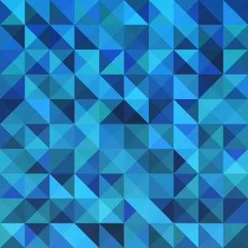 Blue seamless triangle abstract pattern. Stock Illustration