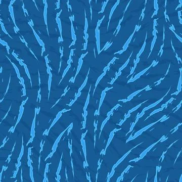 Blue seamless vector pattern of corners and flowing lines with torn edges Stock Illustration