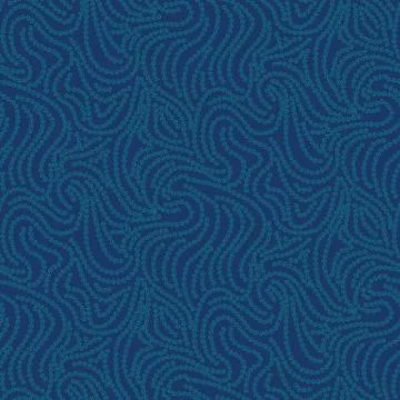 Blue seamless vector pattern with flower shaped dots forming marble lines Stock Illustration