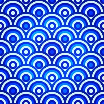 Blue seamless vintage spotty pattern Stock Illustration