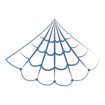 Blue seashell drawing representing summer holidays and ocean life Stock Illustration