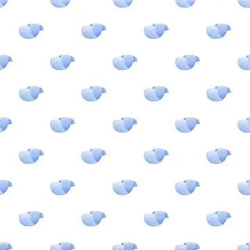 Blue seashell geometric pattern on white background Stock Illustration