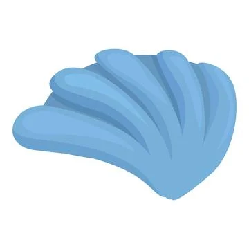 Blue seashell lying open showing its beautiful texture Stock Illustration
